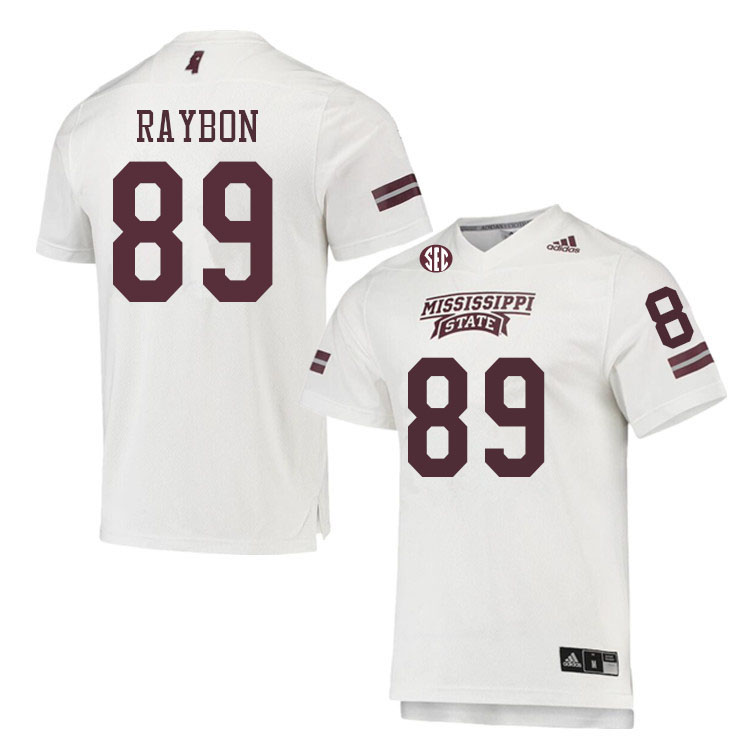 Men #89 Ben Raybon Mississippi State Bulldogs College Football Jerseys Sale-White